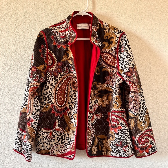 VTG Alfred Dunner Quilted Jacket Women’s Sz 10 Granny Casual Office Boho Church - Picture 1 of 6